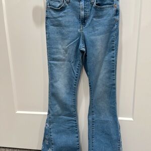 Classic Blue girls wide flareJeans